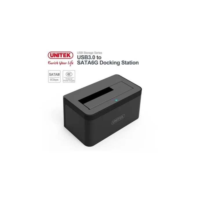 Unitek HDD Docking Station - Y-1078 - 2.5 3.5inch SATA6G Single Bay — image 3