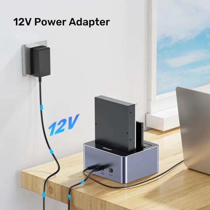 Unitek HDD Docking Station - Y-3027 - USB-C 3.1 10Gbps SATA6G Dual Bay Aluminium — image 11