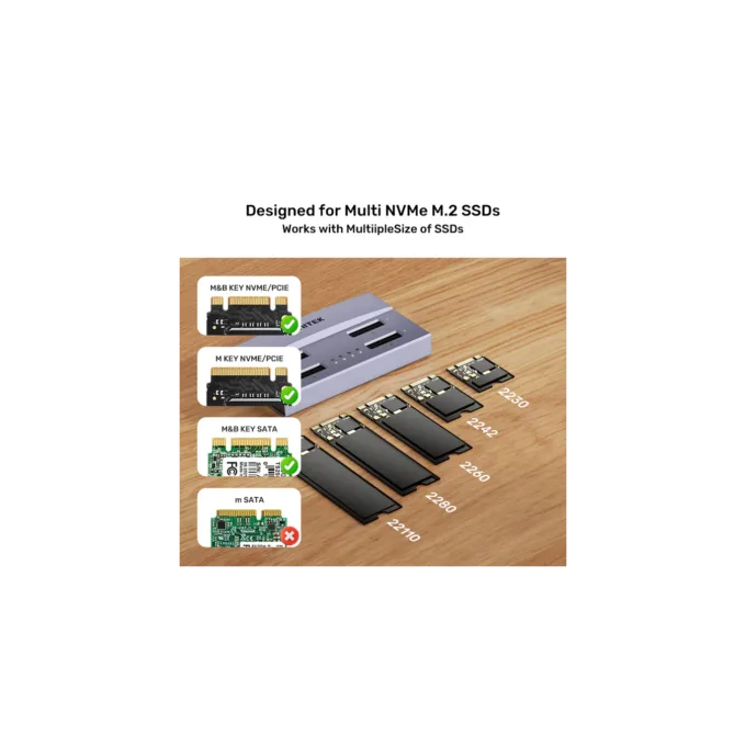 Unitek HDK USB4 4-Bay M.2 SSD Docking Station - S1243B - Offline Clone — image 5