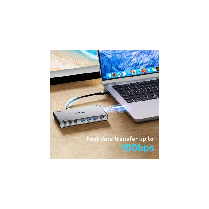 Unitek KVM HDMI Switch USB-C 10Gbps Split-Screen 5-Port Hub - D1118A - KVM HDMI Switch USB-C 10Gbps Split-Screen 5-Port Hub — image 7