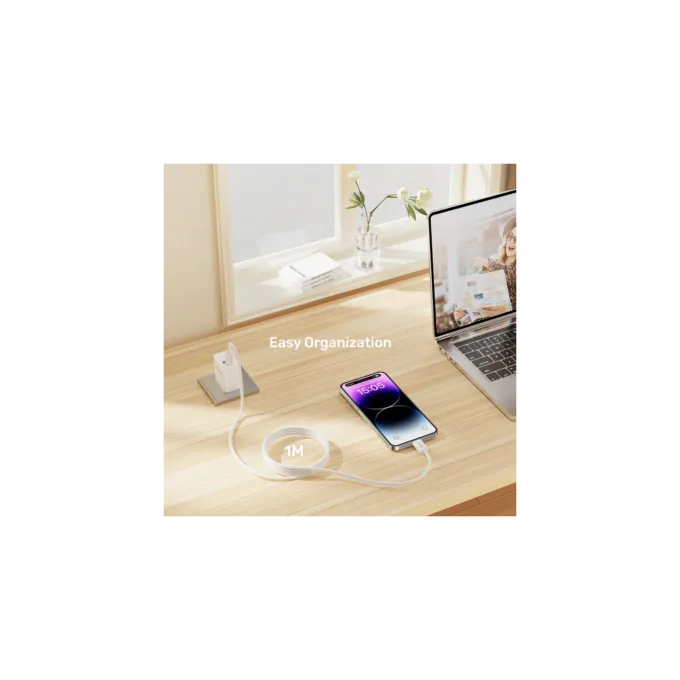 Unitek Magnetic USB-C Cable C1414AWH-1M 100W 1m White — image 2