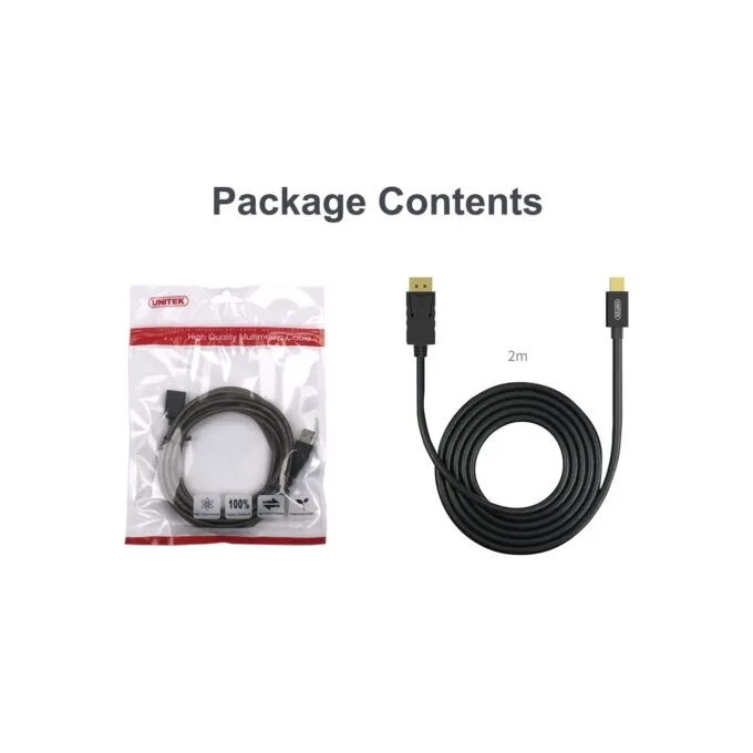 Unitek Mini DisplayPort to DisplayPort - Y-C611BK - 2m — image 12