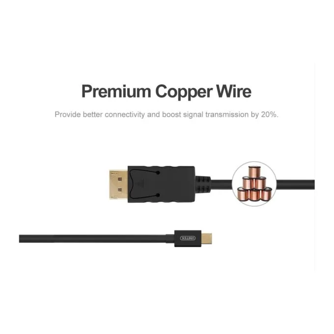 Unitek Mini DisplayPort to DisplayPort - Y-C611BK - 2m — image 7
