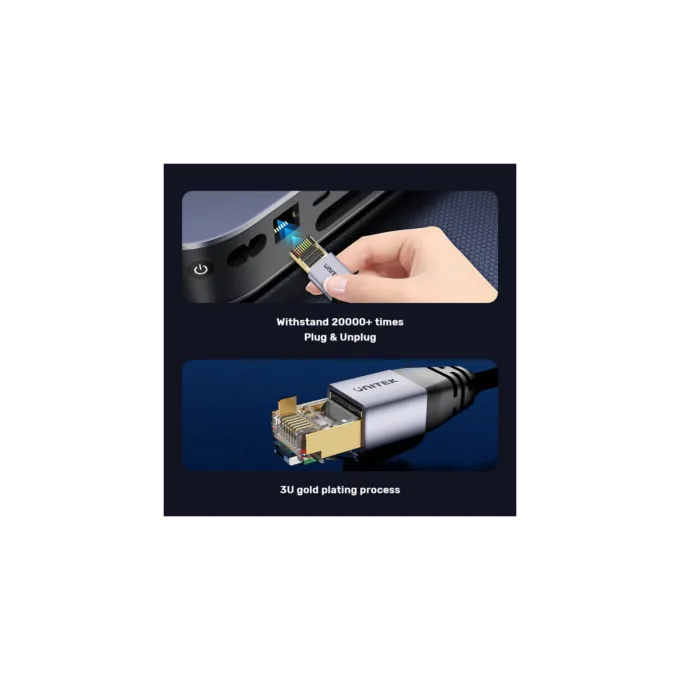 Unitek Network Patch Cable CAT8 Black 15.0m - C18149A-15M - CAT8 Black 15.0m — image 7