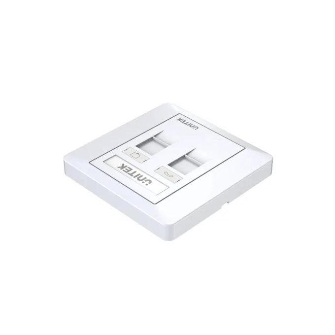 Unitek Network Wall Plate - T013A - Dual Port — image 2