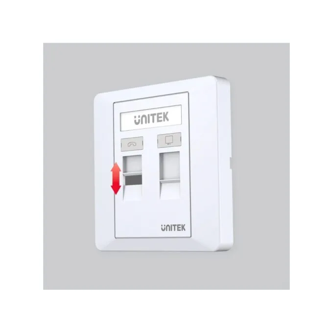 Unitek Network Wall Plate - T013A - Dual Port — image 5