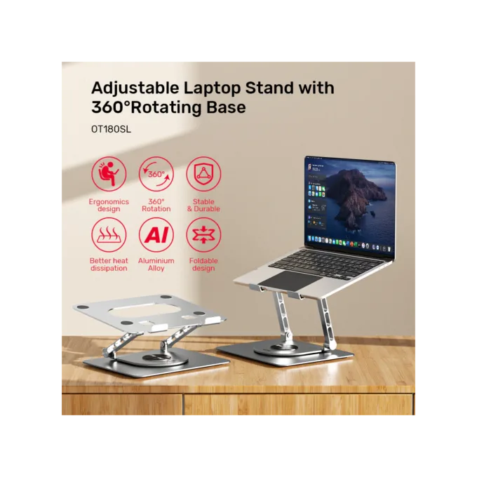 Unitek Stand for Laptop - OT180SL - 360 Rotation — image 3