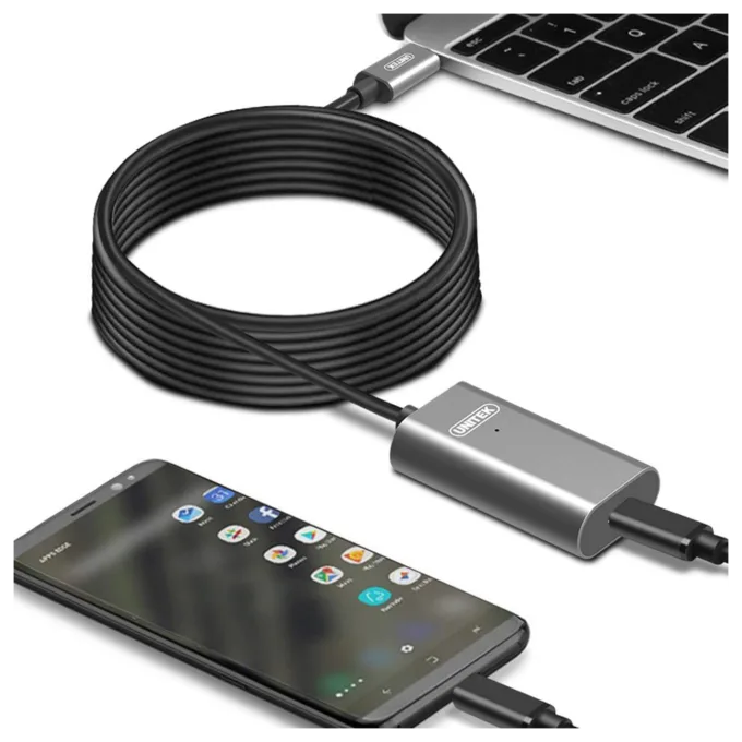 Unitek U305A USB3.1 USB-C Male to USB-C Female Active Extension Cable 5m — image 4
