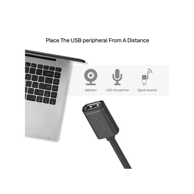Unitek UCE USB-A 2.0 Extension Cable 5.0m - Y-C418GBK - USB-A 2.0 Extension Cable 5.0m — image 4
