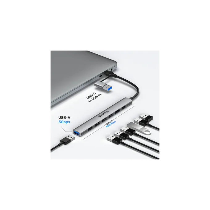 Unitek uHUB S7 H1209A 7-Port USB 5Gbps Hub — image 4