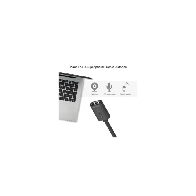 Unitek USB-A Male to USB-A Female Extension Cable 3m - Y-C417GBK - USB-A Male to USB-A Female Extension Cable 3m — image 2