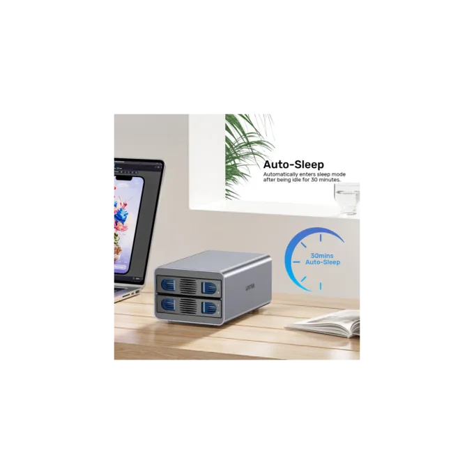 Unitek USB-C 2-Bay External SATA HDD Enclosure - S1308C - with RAID — image 8