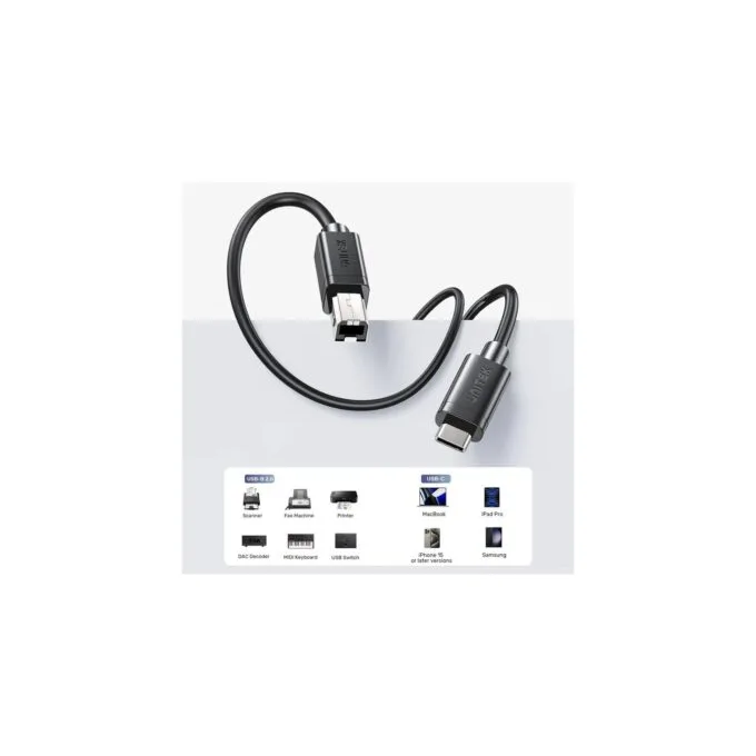 Unitek USB-C 2.0 to USB-B Printer Cable - 3.0m — image 9