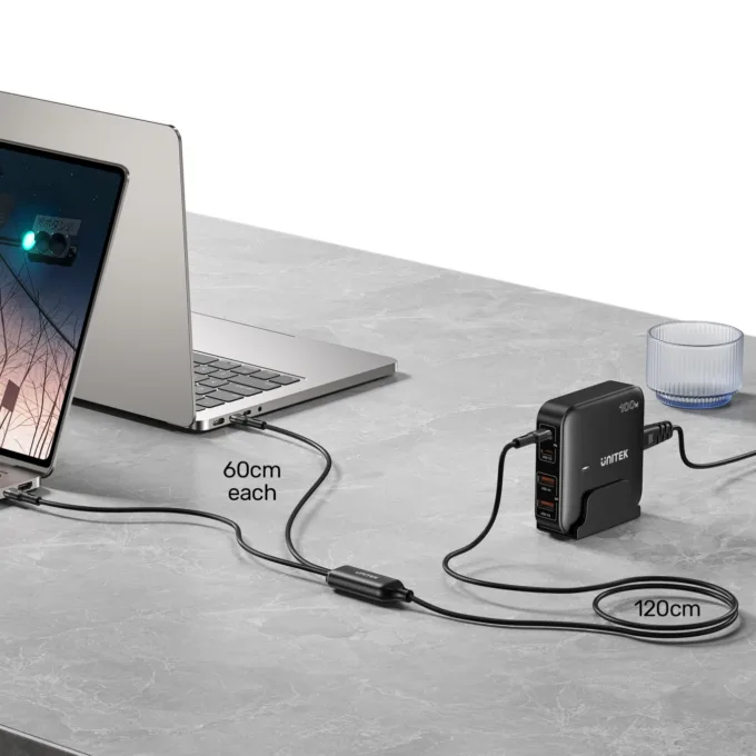 Unitek USB-C Cable - C14146ABK01-1.8M - PD100W 2-in-1 Dual Charging — image 7