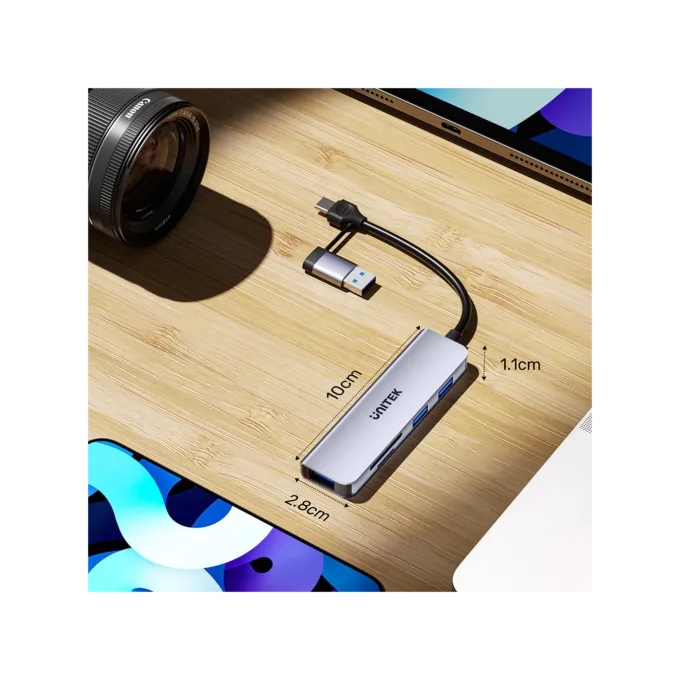 Unitek USB-C Hub H1320A - 3x USB-A 5Gbps, SD/MicroSD Reader — image 7
