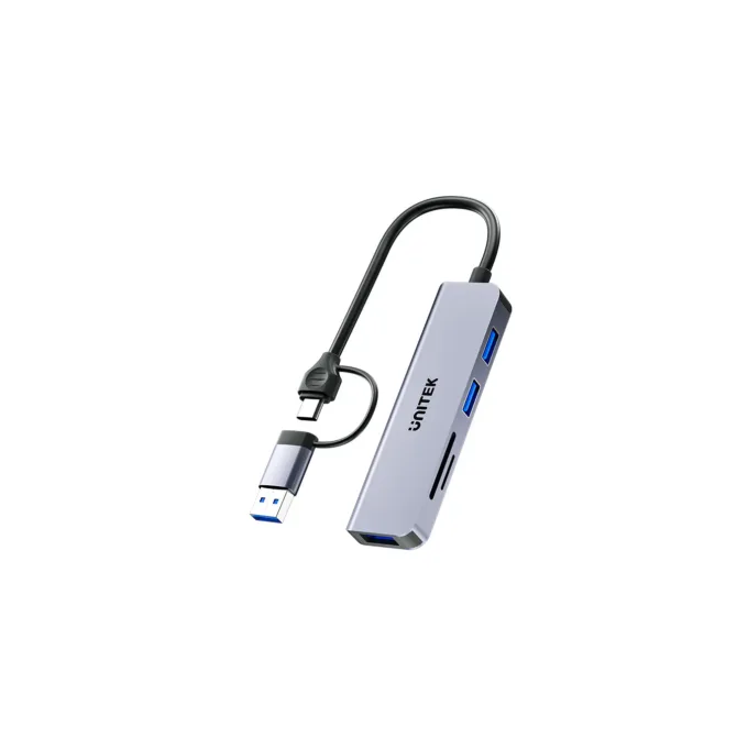 Unitek USB-C Hub H1320A - 3x USB-A 5Gbps, SD/MicroSD Reader — image 1