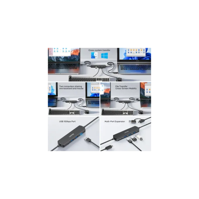 Unitek USB-C Hub U1344A 10Gbps KVM Data Intercopy 3 USB-A Ports — image 6
