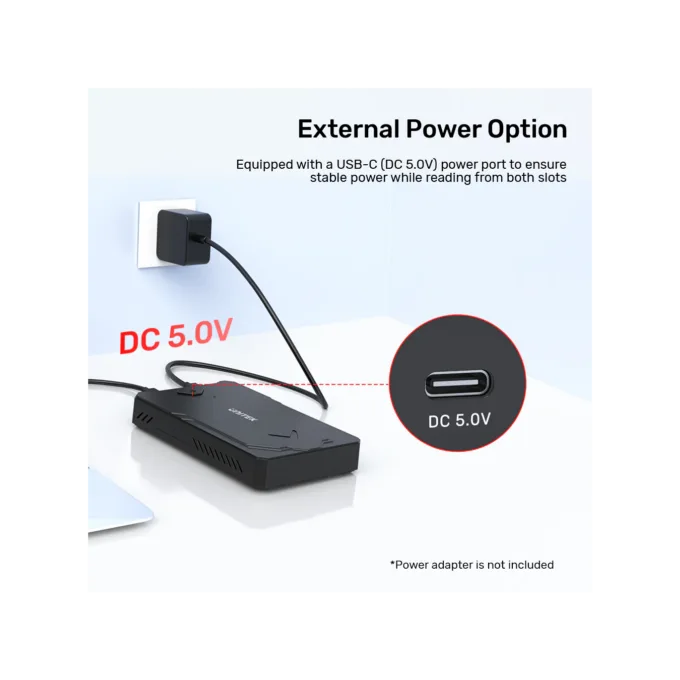 Unitek USB-C M.2 NVMe & 2.5'' SATA 10Gbps Dual Enclosure - S1229C - USB-C M.2 NVMe & 2.5'' SATA 10Gbps Dual Enclosure — image 7