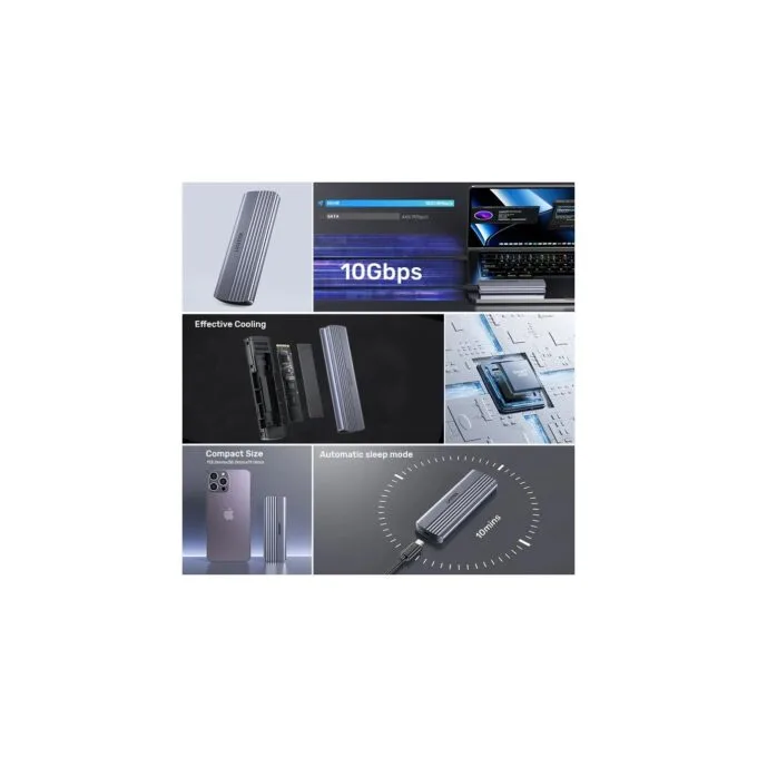 Unitek USB-C NVME PCIe Enclosure 10Gbps - S1241B - USB-C, NVME PCIe Enclosure, 10Gbps — image 6