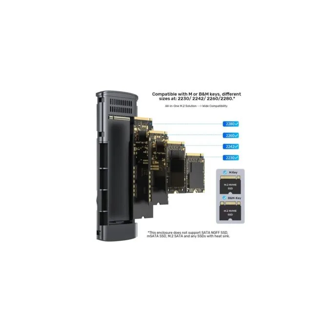 Unitek USB-C NVME PCIe Enclosure 10Gbps - S1241B - USB-C, NVME PCIe Enclosure, 10Gbps — image 8