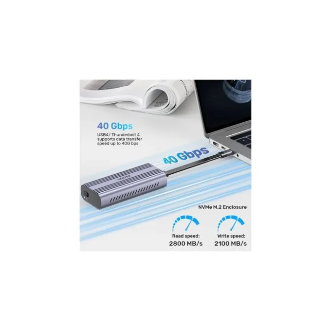 Unitek USB-C NVME PCIe Enclosure USB4.0 40Gbps - S1226A - USB-C, NVME, PCIe Enclosure, USB4.0, 40Gbps — image 11