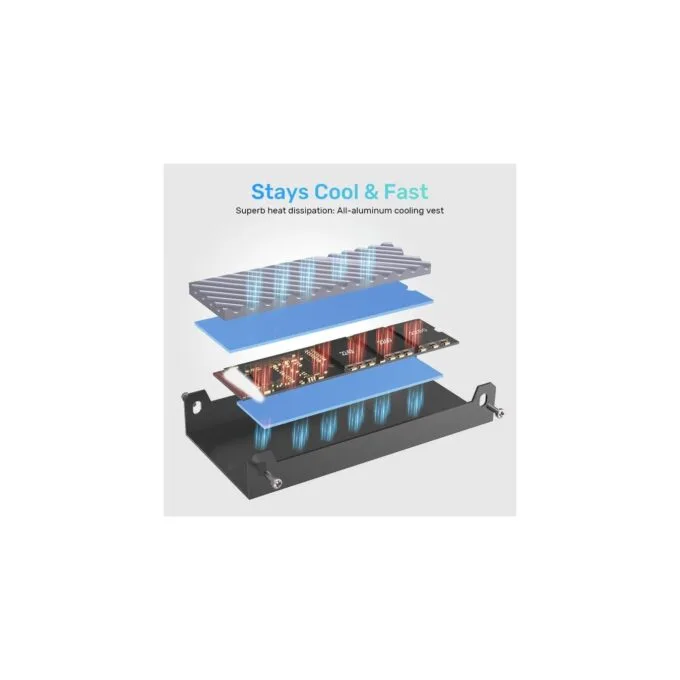 Unitek USB-C NVME PCIe Enclosure USB4.0 40Gbps - S1226A - USB-C, NVME, PCIe Enclosure, USB4.0, 40Gbps — image 10