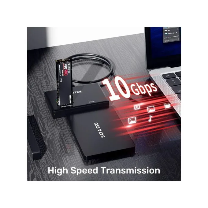 Unitek USB-C to SATA m2 SSD Converter Enclosure - S1232A - USB-C to SATA m2 SSD Converter Enclosure — image 3