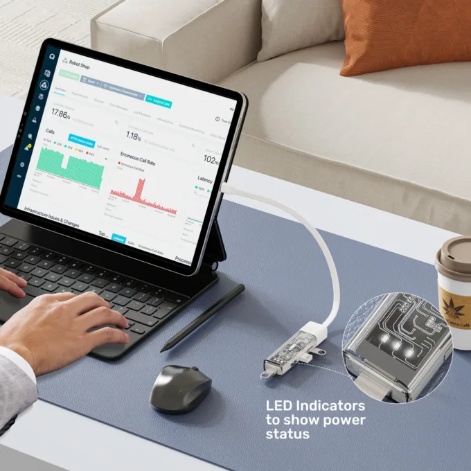 Unitek USB-C USB-A Hub - H1319A - 4xUSB-A Ports, Bi-Directional Detachable USB Cable — image 2