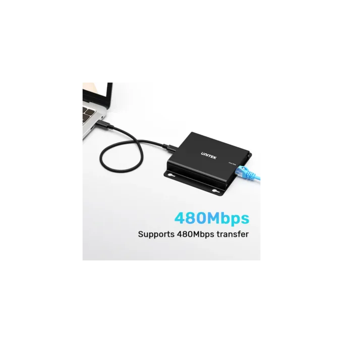 Unitek USB Extender over Ethernet - U1222ABK - 150m 4-Port Hub 5V2A PSU — image 3