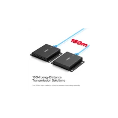 Unitek USB Extender over Ethernet - U1222ABK - 150m 4-Port Hub 5V2A PSU