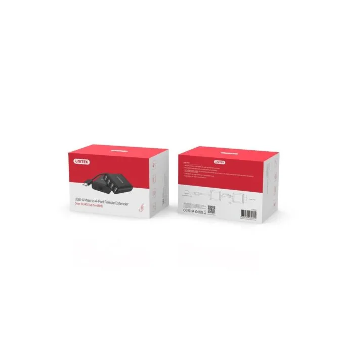 Unitek USB Extender - Y-2516 - 4 Port USB Extender Over Ethernet 60m — image 2