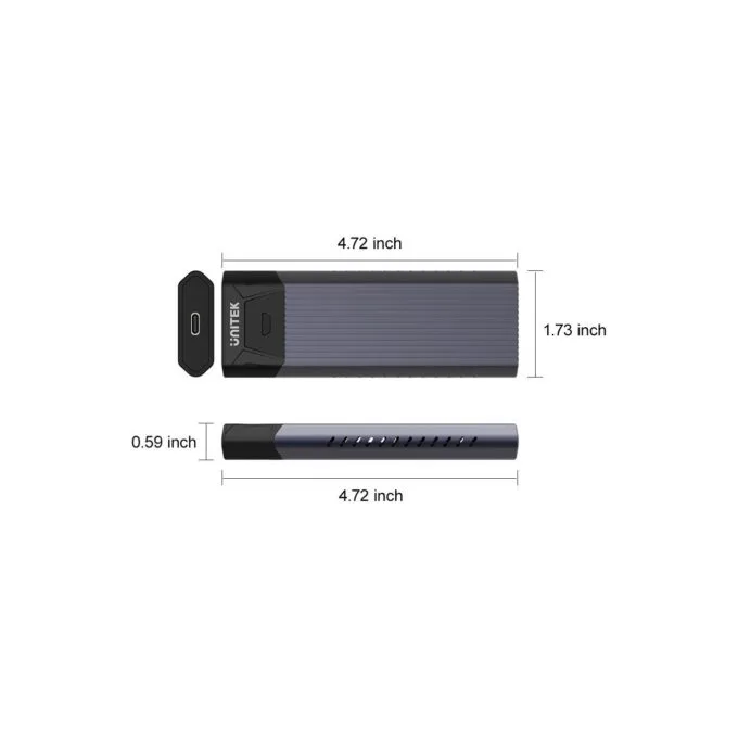 Unitek USB3.1 Gen2 Type-C to M2 SSD NVMe Enclosure - S-1203A - USB3.1 Gen2 Type-C to M2 SSD NVMe Enclosure — image 7