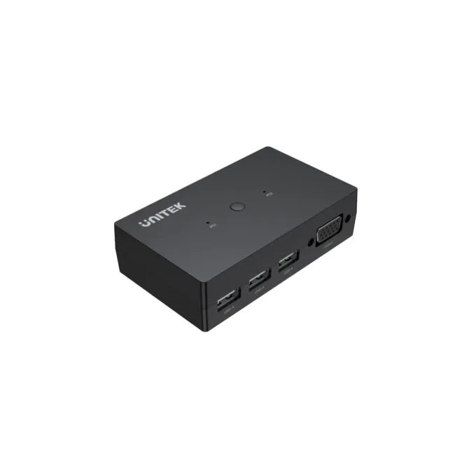 Unitek VGA KVM Switch - U-8709ABK - 2In1Out, 3-Port USB2.0 Hub — image 1
