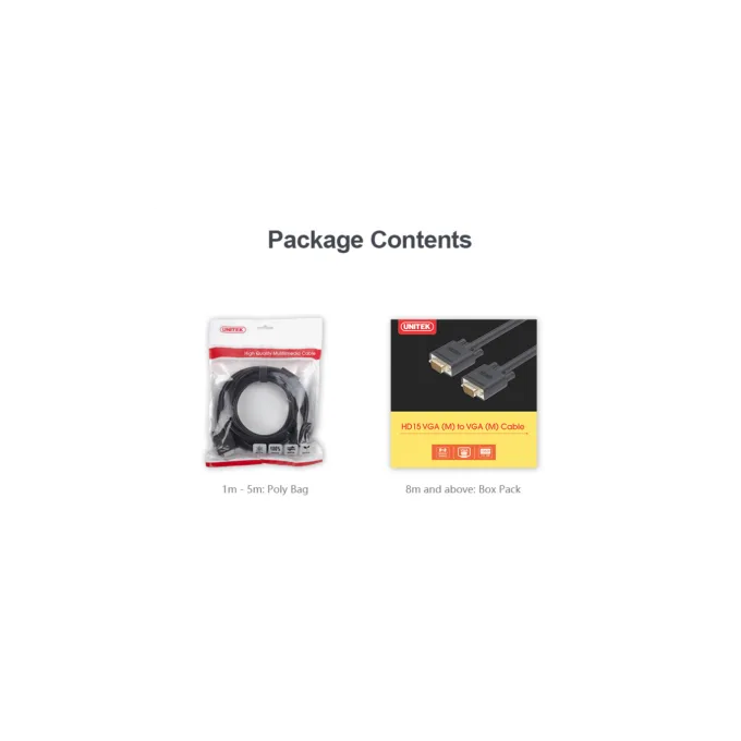 Unitek VGA to VGA Cable - Y-C503G - VGA to VGA Cable 1.5m — image 14