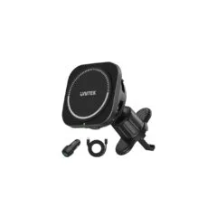 Unitek Wireless 15W MagSafe Car Mount Kit with Cooling Fan + 38W Charger & USB-Cable P1403A