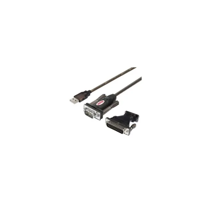 Unitek Y-105A USB to Serial RS232 Converter DB9F to DB25M — image 1