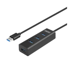 Unitek Y-3089 USB 3.0 4-Port Hub with Micro USB Power - Black