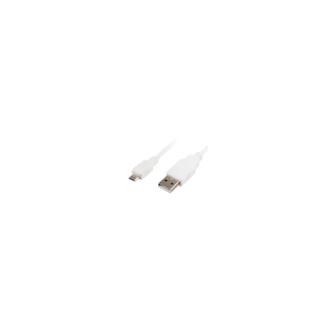 USB 2.0 A to Micro-B Cable - 1.5m - White, Male-to-Male, 28 AWG, Shielded — image 1
