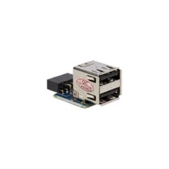 USB 2.0 adapter, 9 pin header to 2x USB-A socket