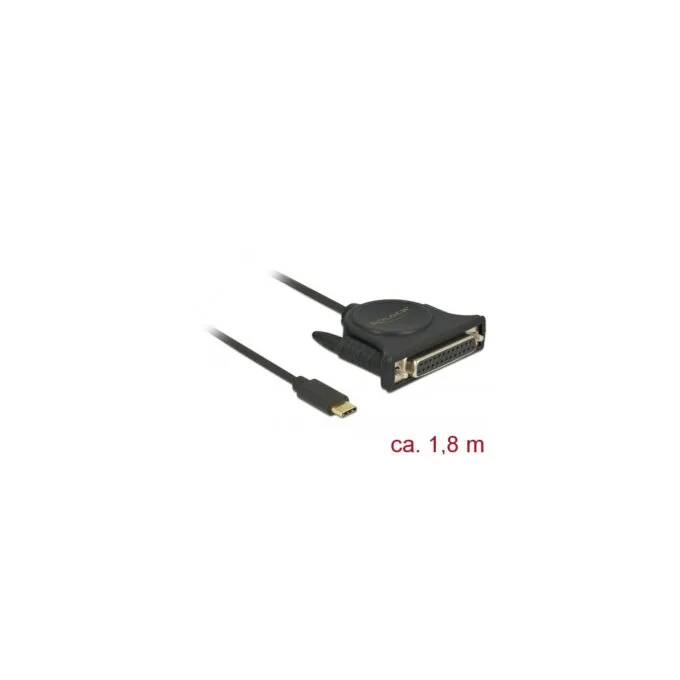 USB 2.0 adapter cable, USB-C male to parallel DB25 female — image 2