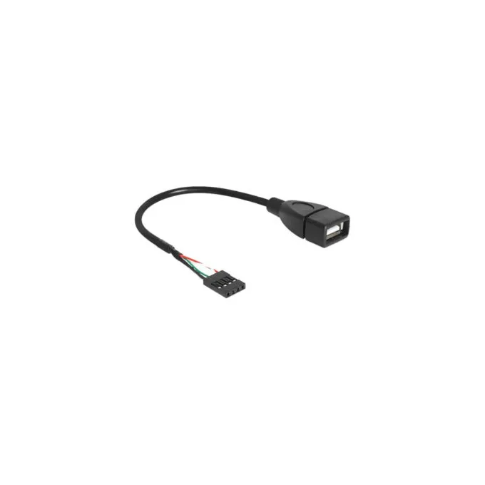 USB 2.0 cable, 4 pin header to USB-A socket, adapter — image 1