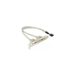 USB 2.0 slot cover - 10-pin header to 2x USB-A socket