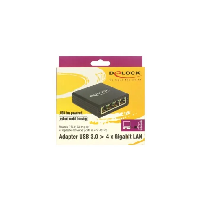 USB 3.2 Gen 1 adapter - USB-A male to 4x RJ-45 female — image 5