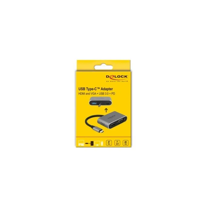 USB 3.2 Gen 1 adapter - USB-C male to USB-A + USB-C + HDMI + VGA female — image 6
