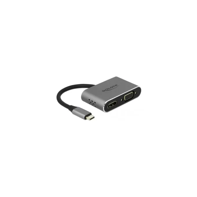 USB 3.2 Gen 1 adapter - USB-C male to USB-A + USB-C + HDMI + VGA female — image 1