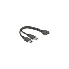 USB 3.2 Gen 1 adapter - USB header plug to 2x USB-A plug