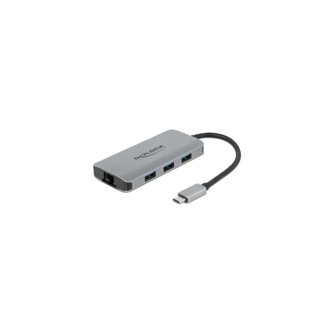 USB 3.2 Gen 1 hub with 4 ports and Gigabit LAN and PD - docking station — image 1