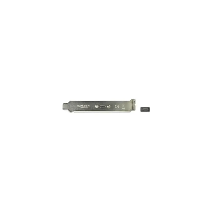 USB 3.2 Gen 2 slot bracket, Key A male to USB-C female, cable — image 2
