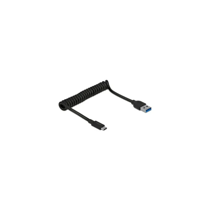 USB 3.2 Gen 2 spiral cable, USB-A male to USB-C male — image 1