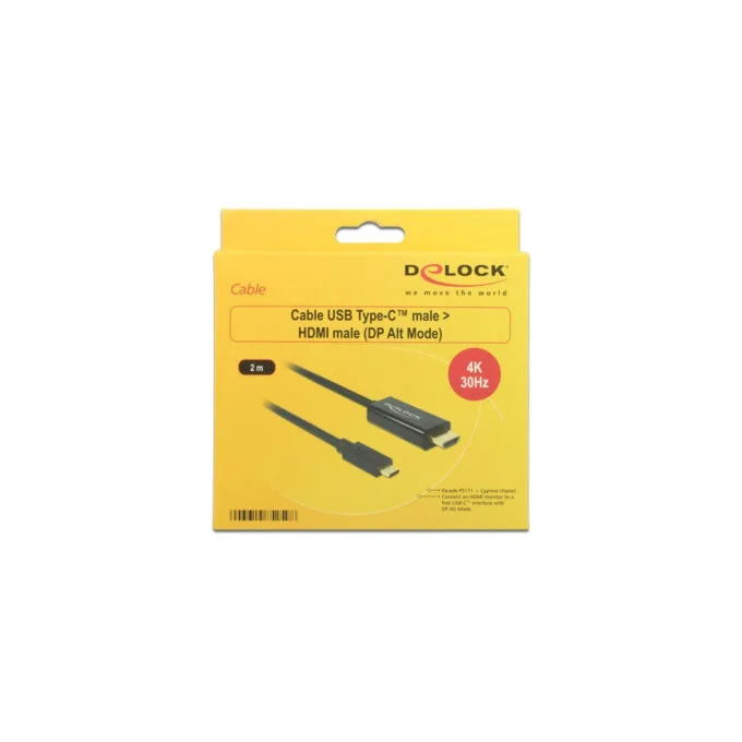 USB adapter cable, USB-C plug to HDMI 4K plug — image 3